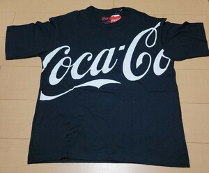 未着用 コカ・コーラ Coca-Cola × ジーユー GU コットン ビッグ Tシャツ ネイビー Ｍサイズ