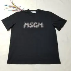 MSGM エムエスジイエム ラインストーンロゴTシャツ