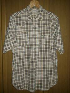 ウエアハウス ベージュ チェック ウエスタンシャツ 40 L ウエスタン シャツ チェックシャツ 半袖 ( ロカビリー ロックマウント