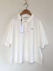 新品　タグ付　LACOSTE / ラコステ キモノスリーブボックス ポロシャツ 36 ホワイト　白　M-L　白ワニ　日本製