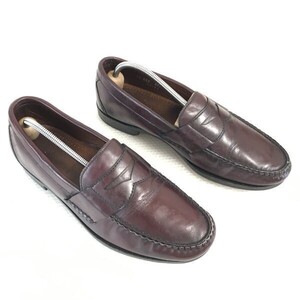 80s-90s/USA製/Vintage★アレンエドモンズ/Walden★本革/ローファー/モカシン【幅広10EEE/28.0/暗茶/BROWN】ビジネス/dress shoes◆bA-27