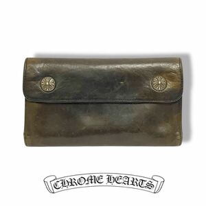 正規品 CHROME HEARTS WAVE Wallet クロムハーツ ウェーブ クロスボール ダガー タンクカモ 迷彩 レザー ウォレット 長財布