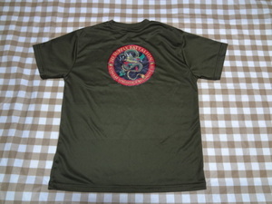 米軍放出品 ミリタリー ３D SUPPLY BATTALION COMBAT LOGISTICS REGIMENT 35 速乾 Tシャツ OD Ｓサイズ