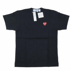 未使用品 プレイコムデギャルソン PLAY COMME des GARCONS レッドハート ロゴ刺? Tシャツ カットソー トップス 半袖