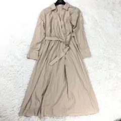 美品　stola. カシュクール　ロング　シャツワンピース　ストラ　ベルト付38