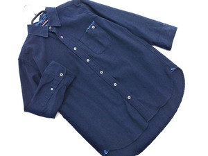 BEAMS HEART ビームスハート リネン混 シャツ sizeS/紺 ■◇ ☆ fac1 メンズ