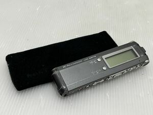 D(0829w4) SONY ソニー ICレコーダー デジタルボイスレコーダー / ボイスレコーダー グレー色 ICD-SX77 本体 付属カバー ★動作確認済み