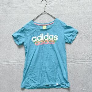 【adidas】アディダス (S) コットン プリント トップス Tシャツ カットソー