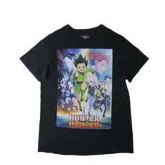 ハンターハンター 集合 ブラック プリント M Tシャツ