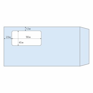 （まとめ買い）ヒサゴ 窓つき封筒 長形3号 アクア 100枚入 MF41 〔×3〕