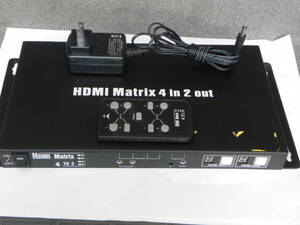 中古 　★ HDMI Matrix Switch, 4 Inputs, 2 Outputs, 4 x 2