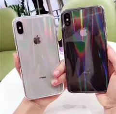 iPhoneX/XS iPhoneケース ケース すまほけーす オーロラ