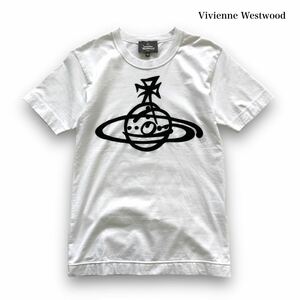 【Vivienne Westwood MAN】(42) ヴィヴィアンウエストウッドマン オーブTシャツ 半袖tシャツ デカロゴ ホワイト 白 日本製 Tee プリント 