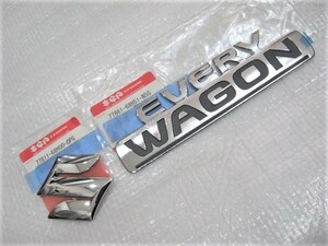 ★希少 エブリィワゴン エブリィ エブリー ワゴン スズキマーク Sマーク SUZUKI 新品 DA64W DA64V DA17W DA17V? エンブレム 旧車 2点B