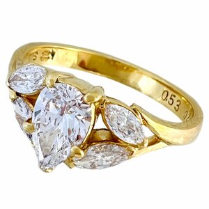 MONNICKENDAM　モニッケンダム　リング　ヴィンテージ　ダイヤモンド 0.53ct　0.29ct　英国王室御用達　K18　YG　11号　希少　