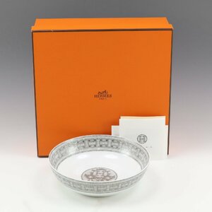 エルメス HERMES モザイク ヴァンキャトル プラチナ 食器 17cm シリアルボウル 1個【H121624505】中古