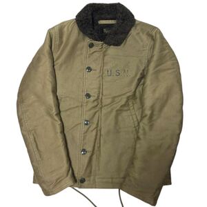 マーカ ウェア USN デッキジャケット MARKA WARE N-1 DECK JACKET alpaca ミリタリー カーキ size.2 M 定価¥60,000- USNAVY 東洋 N1 