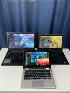 【3台】Dell Core i5-i3-Pentuim・画面サイズ15.6/14/11.6インチ・通常起動品・ACアダプター有。