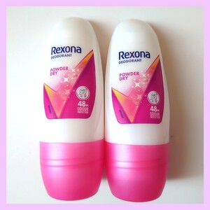 ２本セット 新品 未使用 Rexona deodorant Powder dry フローラル パウダー 25ml 制汗 制汗剤 ロールオンタイプ デオドラント レクソーナ