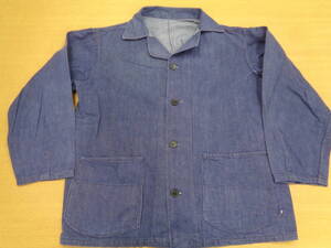  希少！！ 50～60’s フランス ライトオンス開襟 Denim Jacket