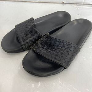 【BOTTEGA VENETAボッテガヴェネタ 】サンダル レザー 黒 編み込み 2407oki K