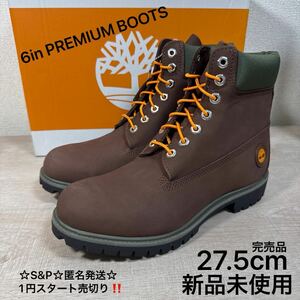 1円スタート売切り 新品未使用 27.5cm Timberland ティンバーランド A5RBM PREMIUM BOOTS 6インチ プレミアム ウォータープルーフ ブーツ