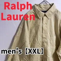 Y6【Ralph Lauren】ワンポイント長袖シャツ【XXL】イエロー