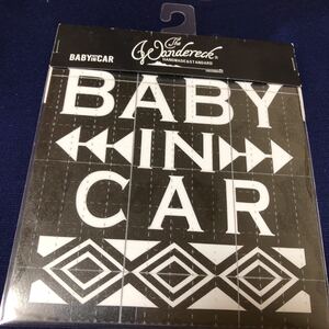 BABY IN CAR NATIVE ホワイト カッティング ステッカー