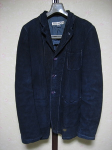 終了 ☆06W コムデギャルソン シャツ シープ 製品染 ジャケット 紺 M / PLUS shirt ジュンヤ homme deux ganryu black COMME des GARCONS