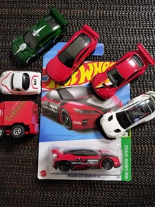 ホットウィール Hot Wheels 日産 リーフ ニスモ BMW M3 GT2 フォード マスタング ジャガー　ベントレー　GT3 Ghana チョロQ 7台セット　