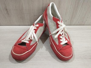 通年 CONVERSE コンバース スニーカー レザーコーチ 90s 日本製 ヴィンテージ 25.0cm 赤 現状品