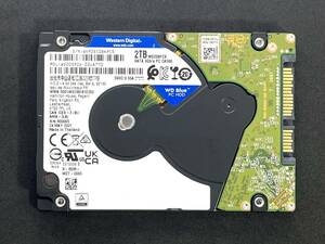 【送料無料】 ★ 2TB ★　WD Blue　/　WD20SPZX　【使用時間：50ｈ】2021年製　Western Digital Blue　新品同様 2.5インチ内蔵HDD/7mm 即決