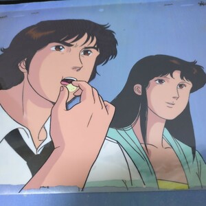 セル画　キャッツ・アイ　来生瞳　内海俊夫　日本テレビ　TVアニメ　1984年頃 　週刊少年ジャンプ　昭和59年　背景あり