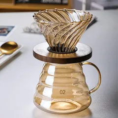 コーヒーサーバー 500mL V60 ガラスドリッパー セット コーヒーポット コーヒードリッパー 耐熱ガラス 4cup 円錐型 ハンドドリッパー ドリッパーコーヒー コーヒー用品 珈琲 コーヒー器具