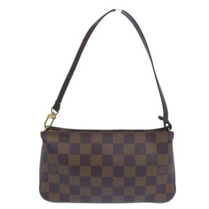 【本物保証】 超美品 ルイヴィトン LOUIS VUITTON ダミエ ナヴォナ アクセサリーポーチ ポーチ エベヌ N51983