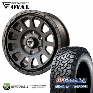 4本セット DELTA FORCE OVAL 16x7.0J 6/139.7 +38 MB BFGoodrich All-Terrain T/A KO2 215/70R16 ホワイトレター ハイエース 200系