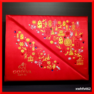 即決美品 GODIVA ゴディバ チョコレート マジカルメリーゴーランド ラグジュアリーボックス 空き箱 ラインストーン 刺繍 アクセサリー box