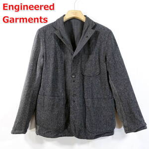 【定番】エンジニアードガーメンツ　ツイード切替　リバーシブルジャケット　Engineered Garments　（Brookline Jacket）　サイズＭ　灰