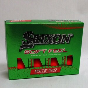 SRIXON SOFT FEEL レッド 1箱 12球 1ダース ボール 2023年 スリクソン ソフト フィール カラーボール マットカラー 2ピース BRITE RED