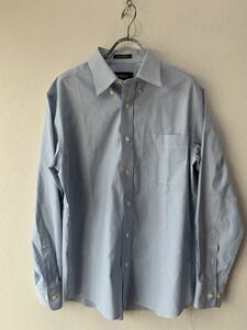 【人気】Eddie　Bauer/エディバウアー　ストライプ　シャツ　青/ブルー　白/ホワイト　Sサイズ K373