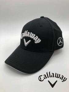 【新品】 callaway golf キャロウェイ メルセデスベンツ コラボ ゴルフ キャップ 帽子 サイズFR 黒 刺繍