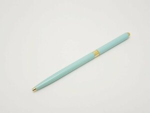 Tiffany ティファニー　ボールペン　ライトブルー×ゴールド　筆記具　小物　中古　【質屋出品】