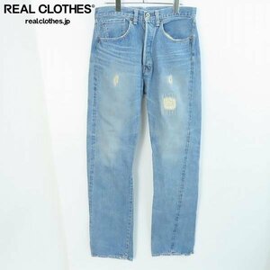 LEVIS/リーバイス ボタン裏刻印無し/Vステッチ/片面ビッグE/均等V/月桂樹ボタン/隠しリベット ダメージデニムパンツ /060