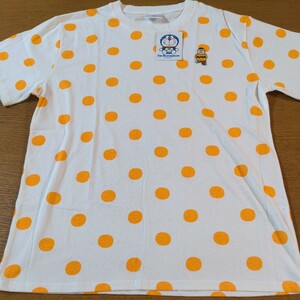 ☆新品☆ドラえもん☆半袖Ｔシャツ☆L☆ホワイト・水玉☆男性用☆No.839