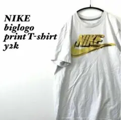 NIKEナイキビッグロゴTシャツy2k当時物アーカイブ常田ホワイトS