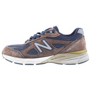 New Balance ニューバランス USA製 スエード ローカット スニーカー US8/26cm ネイビー M990NV4