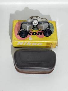 Nikon/ニコン/MIKRON/ミクロン/双眼鏡/専用ケース付き/オペラグラス/アンティーク/シルバー/1124k