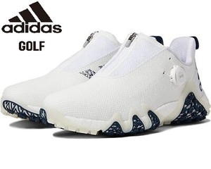 ・スピード発送 adidas Golf(アディダスゴルフ) CODECHAOS22 BOA ゴルフシューズ GX3938(ホワイト/ネイビー/ホワイト)２５．５ＣＭ