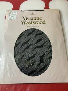 Vivienne Westwood accessories タイガー オーバーニー ブラック 23-25cm 福助 ヴィヴィアンウエストウッド 虎柄 ストッキング 黒 デザイン