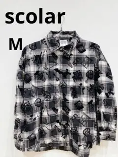 ⭐︎美品 scolar デザイン チェックシャツ M